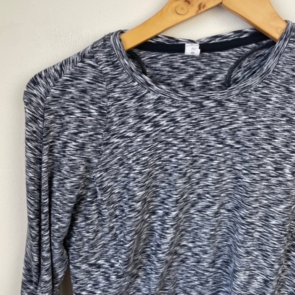 Lululemon Runderful Long Sleeve Spaced Out Space Dye‎ Black White - Picture 7 of 11